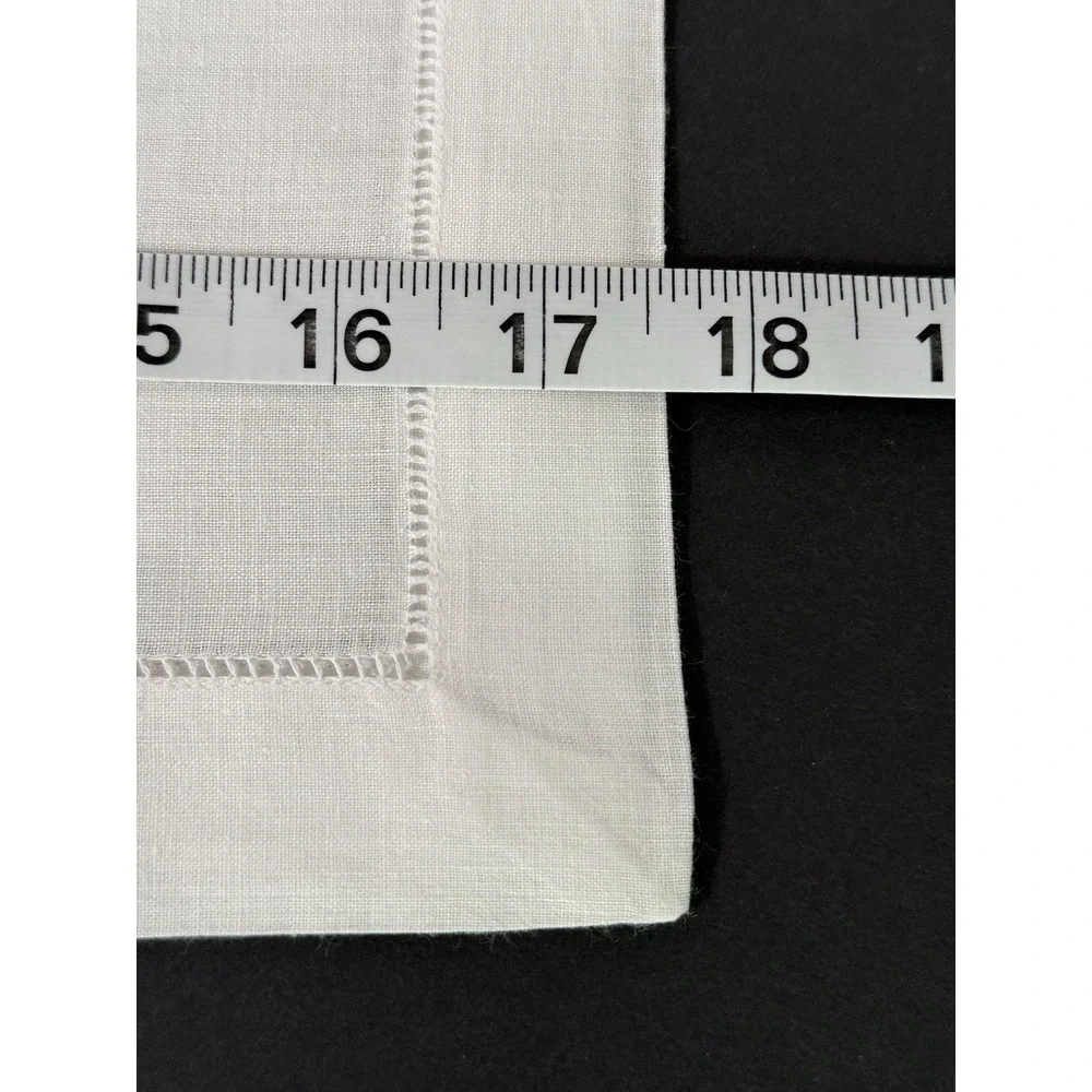 Vtg NEW Belgium Embroidered Linen Set 6 Napkins/39